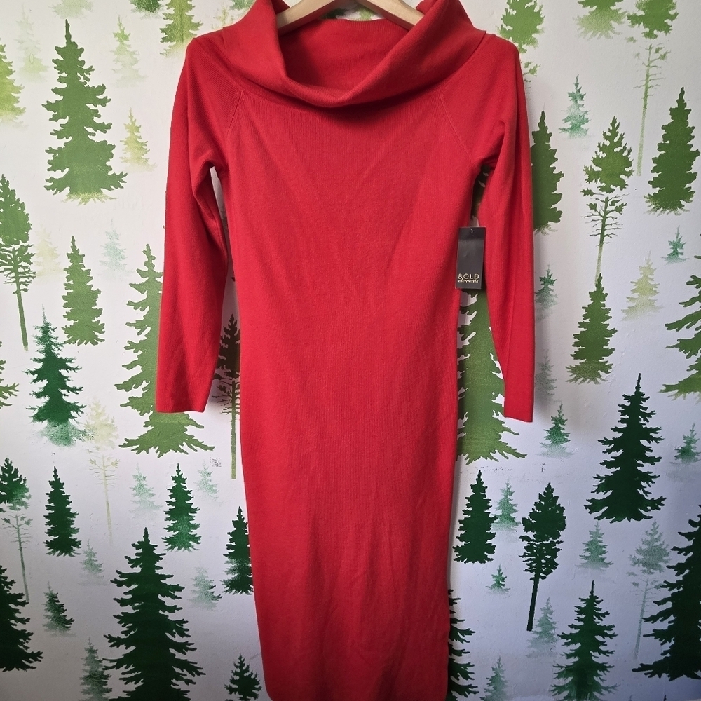Bold Elements Long Sleeve Cut Out Sweater Dress
